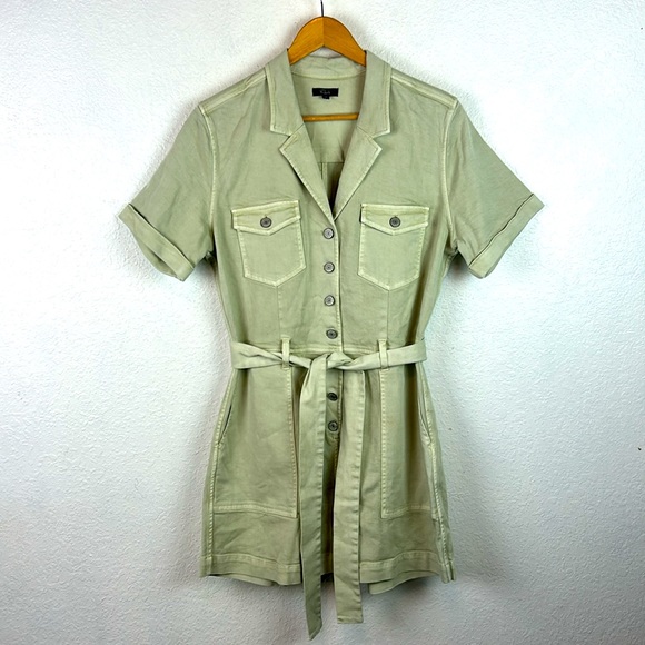 Rails Pants - Perfect RAILS Georgie Pistachio Denim Romper with Belt and Pockets Women's M